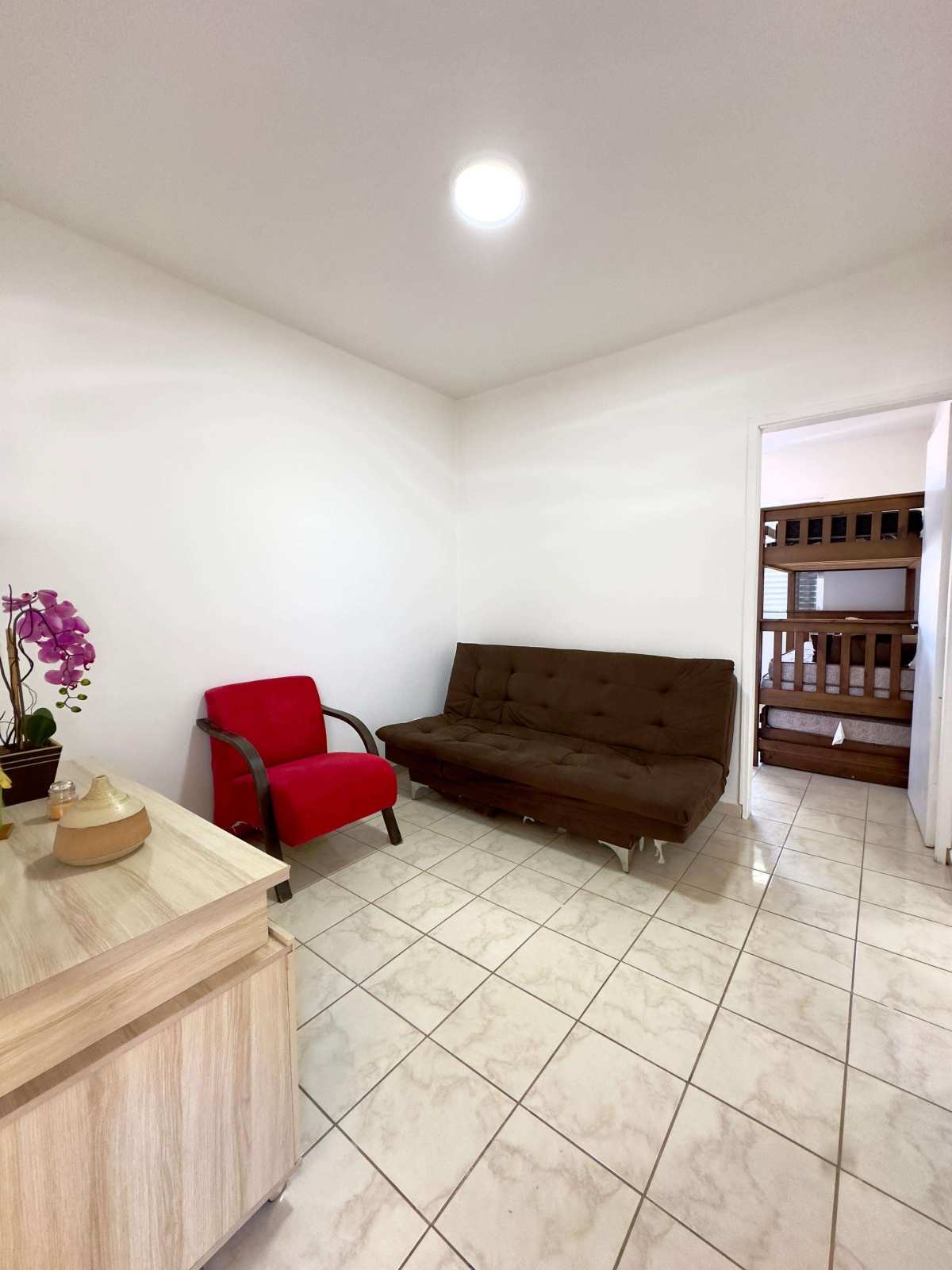  - Apartamento à venda, no Som Mar em Praia Grande, Caiçara, com 1 quarto, 36,48m²